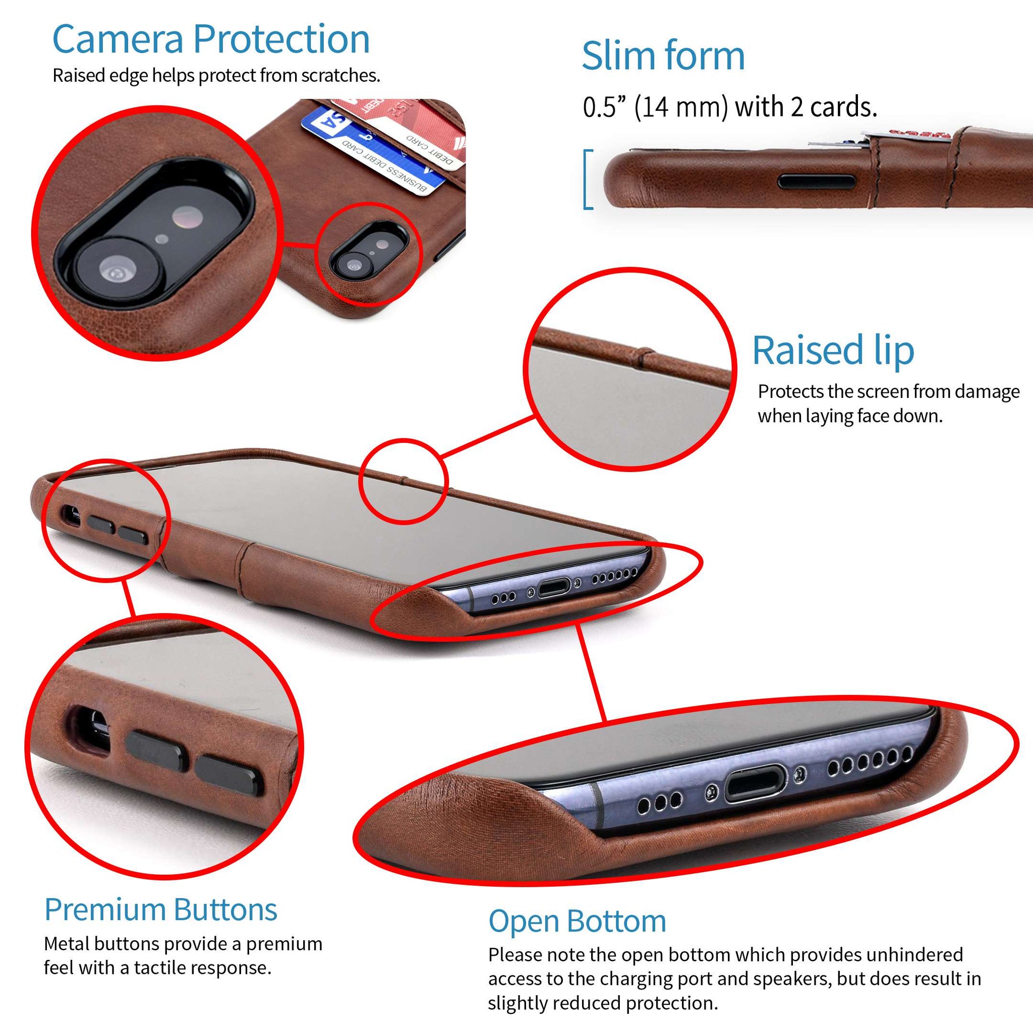 iPhone XR Exec M2 Wallet Case [Brown]