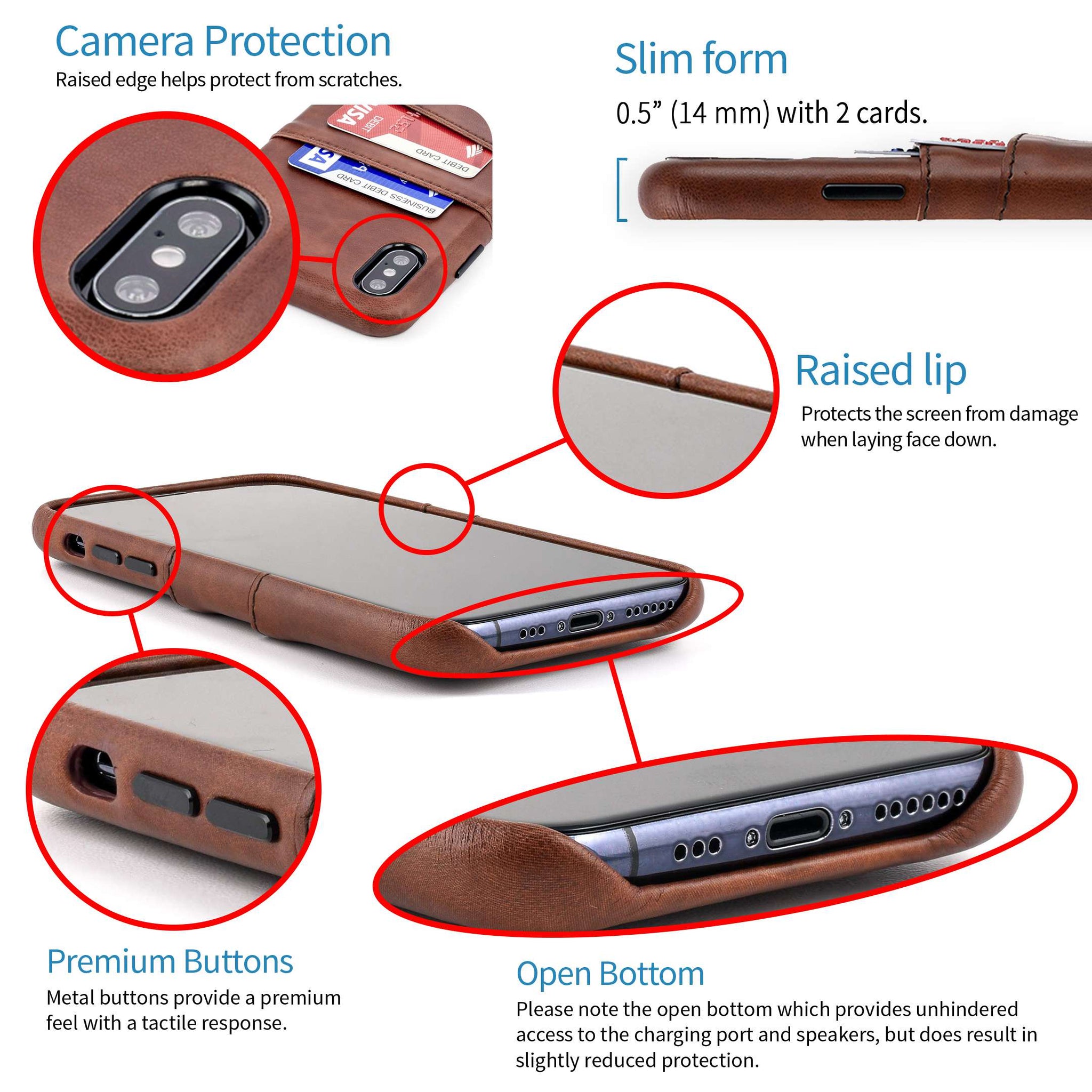 iPhone XS Max Exec M2 Wallet Case [Brown]