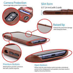 iPhone XS Max Exec M2 Wallet Case [Brown]