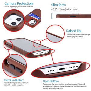 iPhone 12 Mini Exec M2 Wallet Case [Brown]