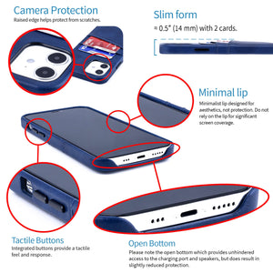 iPhone 12/12 Pro Exec M2 Wallet Case [Navy]