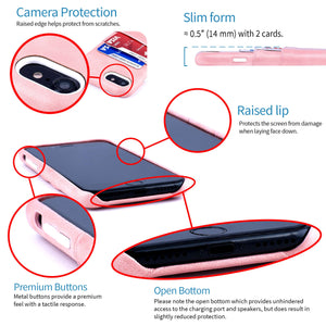 iPhone SE 3, SE 2, 8/7 Exec M2 Wallet Case [Pink]