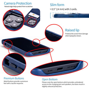iPhone 13 Pro Exec M2 Wallet Case [Navy]