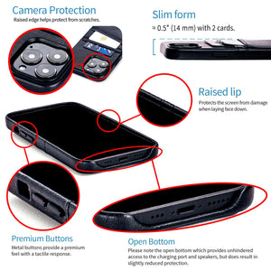 iPhone 13 Pro Max Exec M2 Wallet Case [Black]