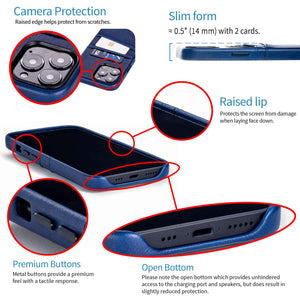 iPhone 13 Pro Max Exec M2 Wallet Case [Navy]