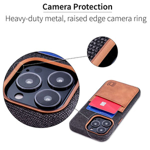 iPhone 13 Pro Fabric M2F Card Case [Light Brown]
