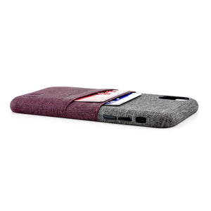iPhone XR Luxe M2 Wallet Case [Maroon/Grey]