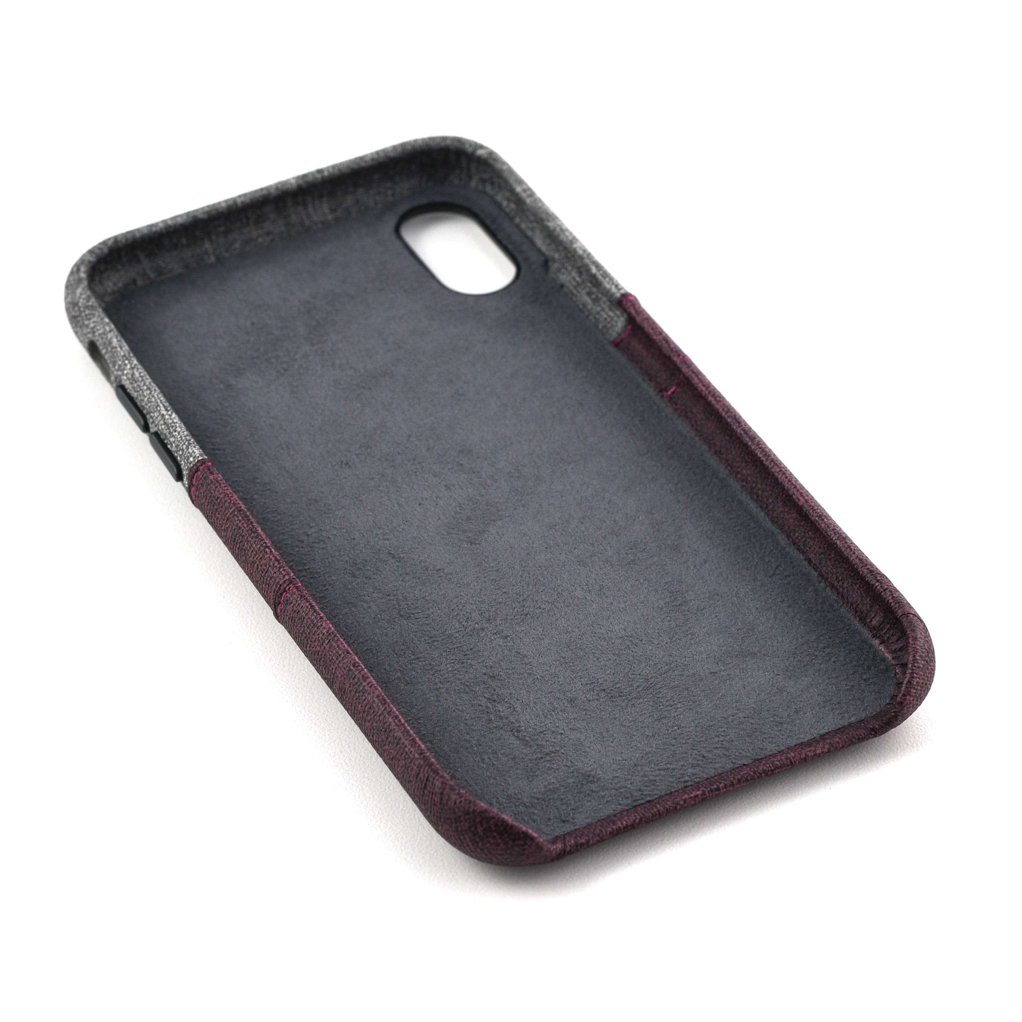 iPhone X/XS Luxe M2 Wallet Case [Maroon/Grey]