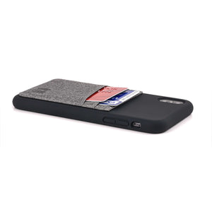 Luxe M2L Silicone Wallet Case for iPhone XS Max [Black/Grey]