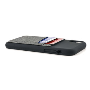 Luxe M2L Silicone Wallet Case for iPhone XR [Black/Grey]