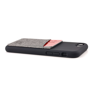 iPhone SE 3, SE 2, 8/7 Silicone Luxe M2L Wallet Case [Black/Grey]
