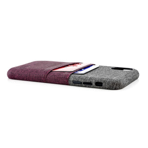 iPhone XR Luxe M2 Wallet Case [Maroon/Grey]