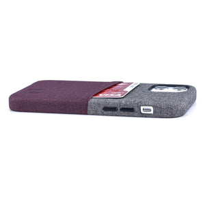 iPhone 12 Mini Luxe M2 Wallet Case [Maroon/Grey]