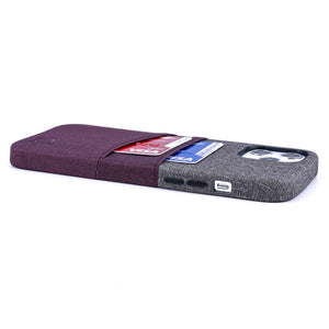 iPhone 12 Pro Max Luxe M2 Wallet Case [Maroon/Grey]