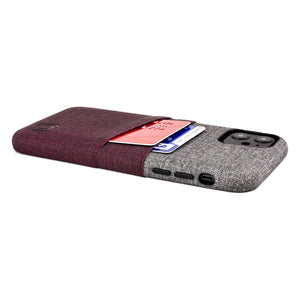 iPhone 11 Luxe M2 Wallet Case [Maroon/Grey]