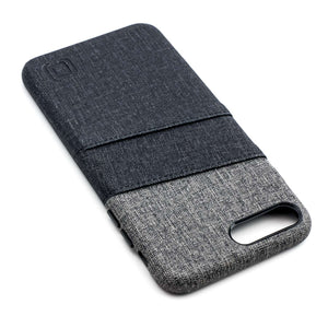 Luxe Wallet Case for iPhone 8 Plus and 7 Plus [Black/Grey]