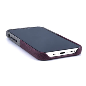 iPhone 12 Mini Luxe M2 Wallet Case [Maroon/Grey]