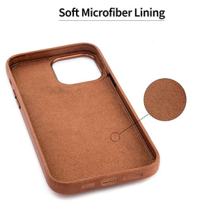 iPhone 13 Pro Max Genuine Leather M2GL Card Case [Light Brown]