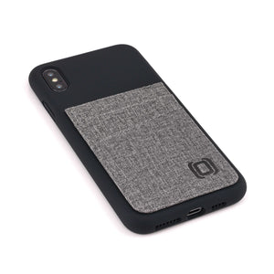 Luxe M2L Silicone Wallet Case for iPhone XS Max [Black/Grey]