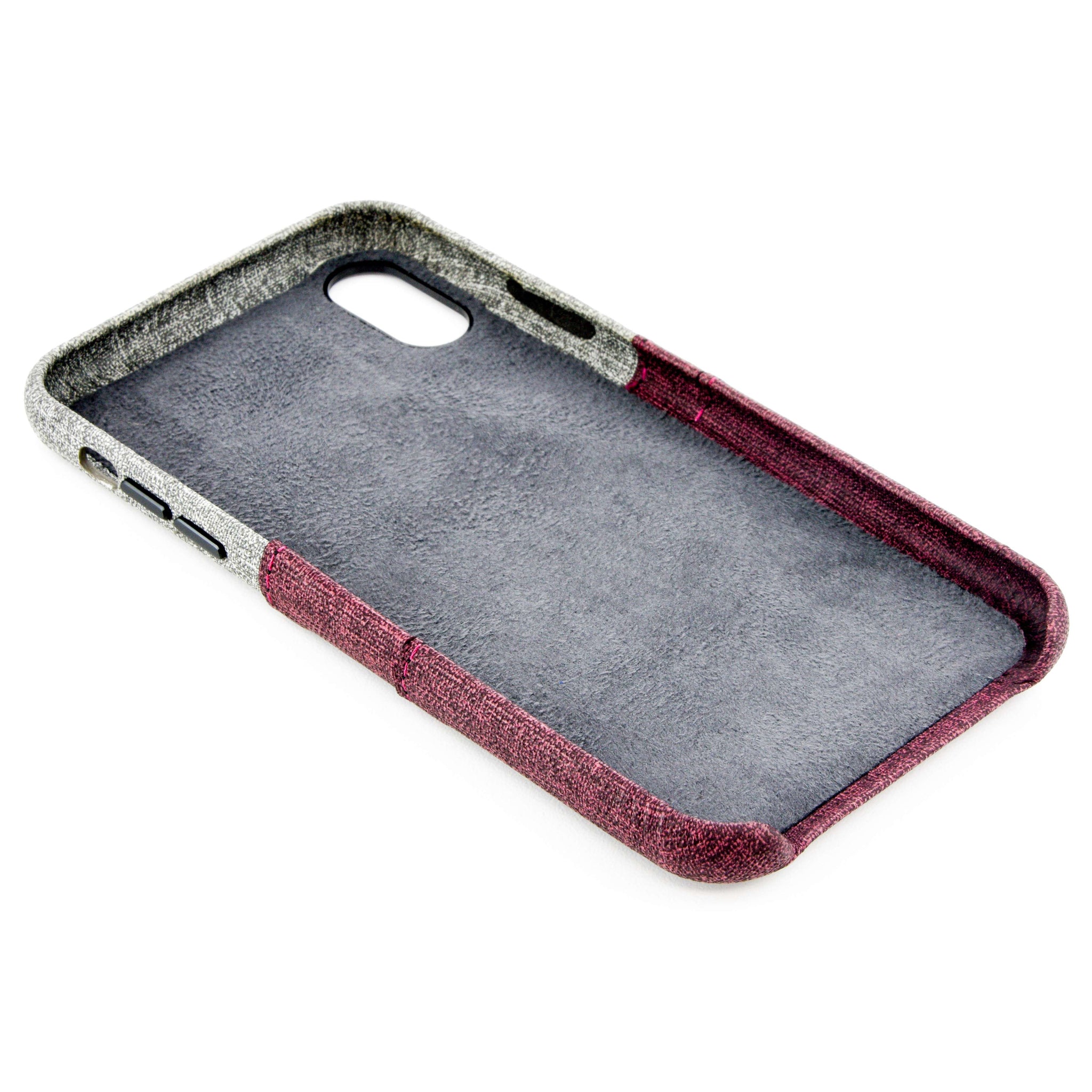 iPhone XR Luxe M2 Wallet Case [Maroon/Grey]