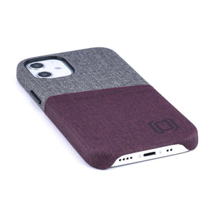 iPhone 12 Mini Luxe M2 Wallet Case [Maroon/Grey]