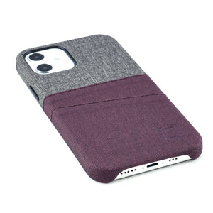 iPhone 12/12 Pro Luxe M2 Wallet Case [Maroon/Grey]