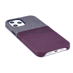 iPhone 12 Pro Max Luxe M2 Wallet Case [Maroon/Grey]