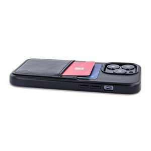iPhone 13 Pro Genuine Leather M2GL Card Case [Black]