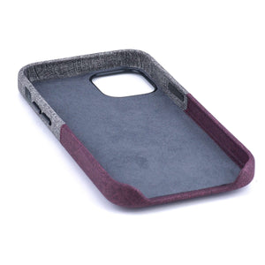 iPhone 12 Mini Luxe M2 Wallet Case [Maroon/Grey]