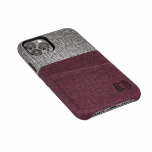 iPhone 11 Pro Luxe M2 Wallet Case [Maroon/Grey]
