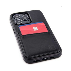 iPhone 13 Pro Genuine Leather M2GL Card Case [Black]