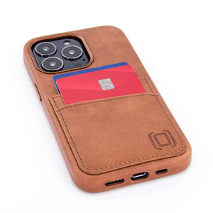iPhone 13 Pro Genuine Leather M2GL Card Case [Light Brown]