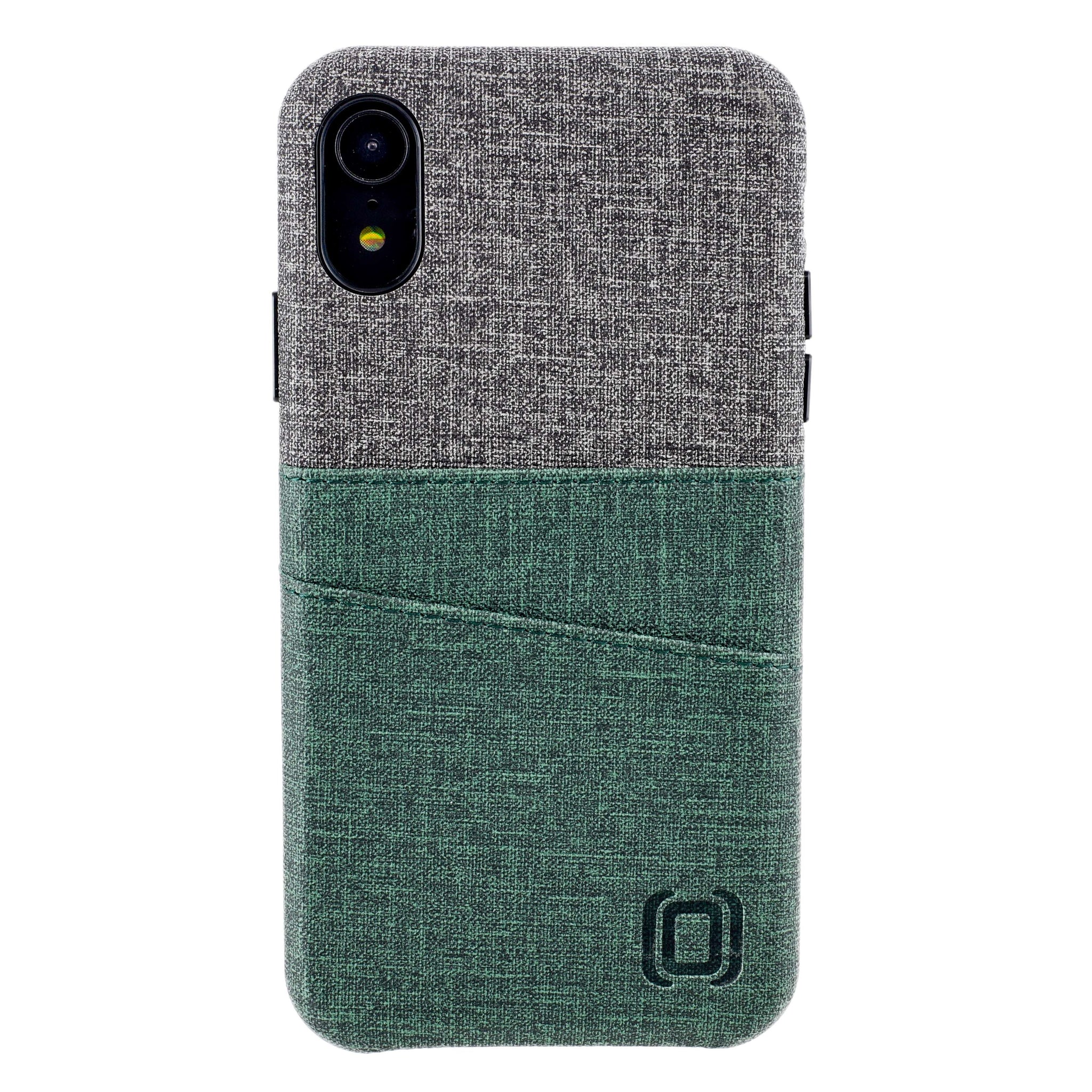 iPhone XR Luxe M2 Wallet Case [Green/Grey]