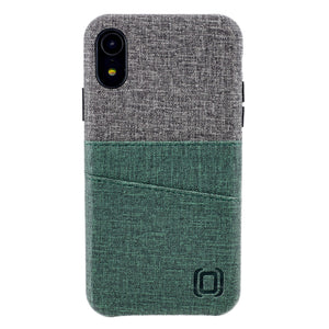 iPhone XR Luxe M2 Wallet Case [Green/Grey]