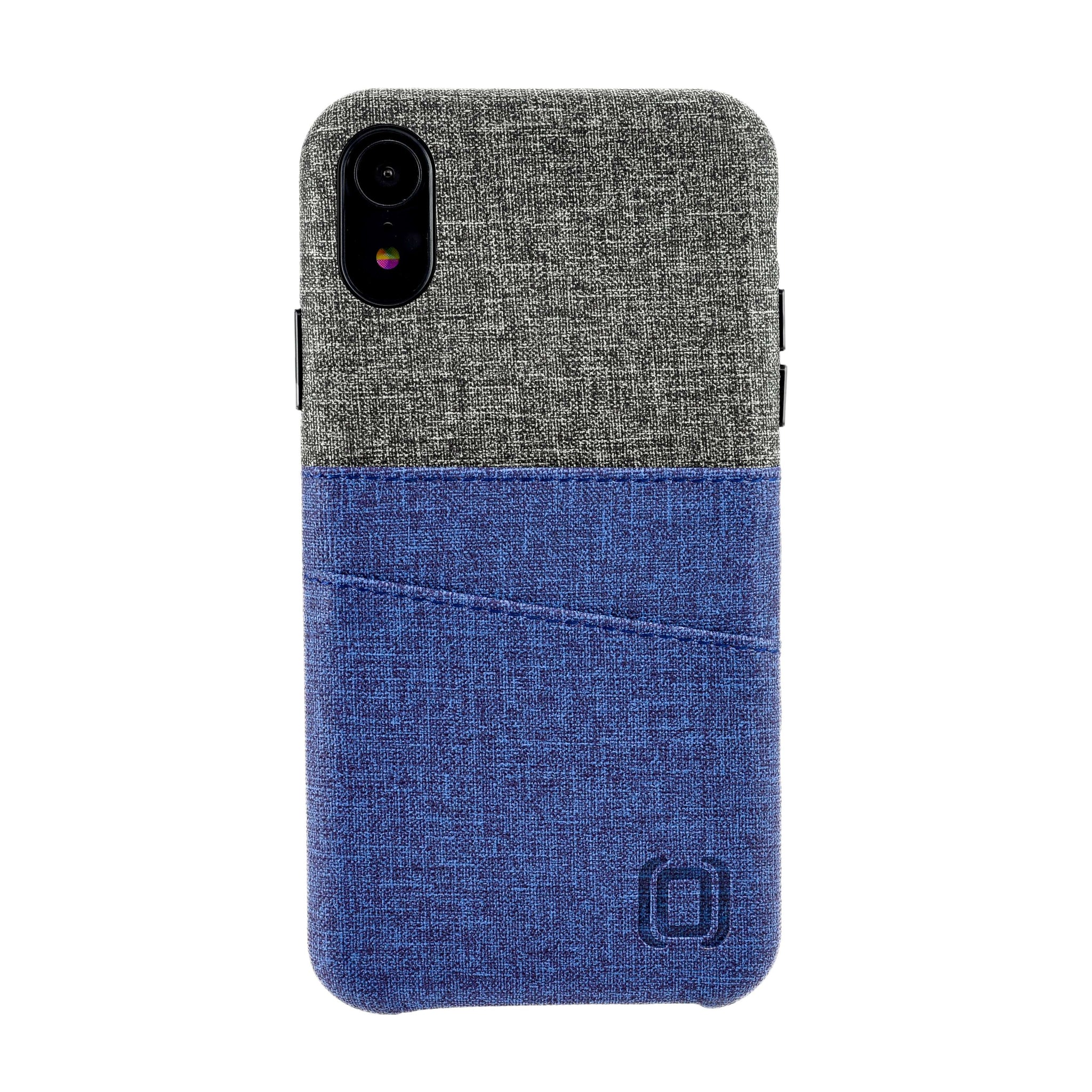 iPhone XR Luxe M2 Wallet Case [Navy/Grey]