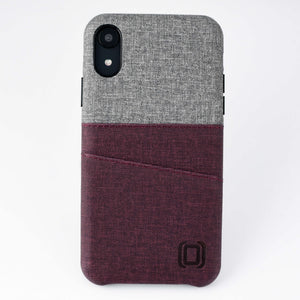 iPhone XR Luxe M2 Wallet Case [Maroon/Grey]