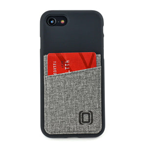 iPhone SE 3, SE 2, 8/7 Silicone Luxe M2L Wallet Case [Black/Grey]