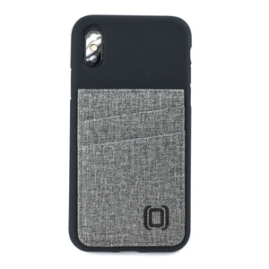 Luxe M2L Silicone Wallet Case for iPhone X and XS [Black/Grey]