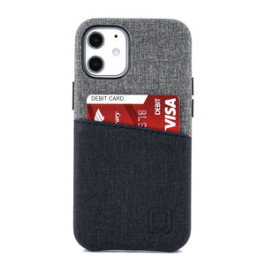 iPhone 12 Mini Luxe M2 Wallet Case [Black/Grey]