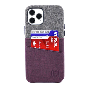 iPhone 12/12 Pro Luxe M2 Wallet Case [Maroon/Grey]