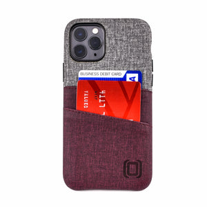 iPhone 11 Pro Luxe M2 Wallet Case [Maroon/Grey]