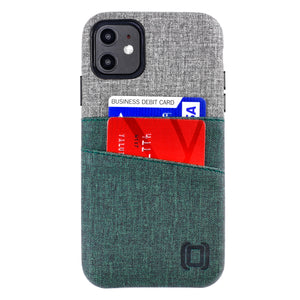 iPhone 11 Luxe M2 Wallet Case [Green/Grey]