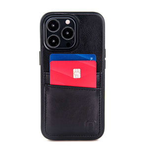 iPhone 13 Pro Genuine Leather M2GL Card Case [Black]