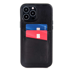 iPhone 13 Pro Max Genuine Leather M2GL Card Case [Black]