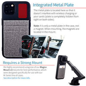 iPhone 13 Luxe M2T Wallet Case [Black/Grey]