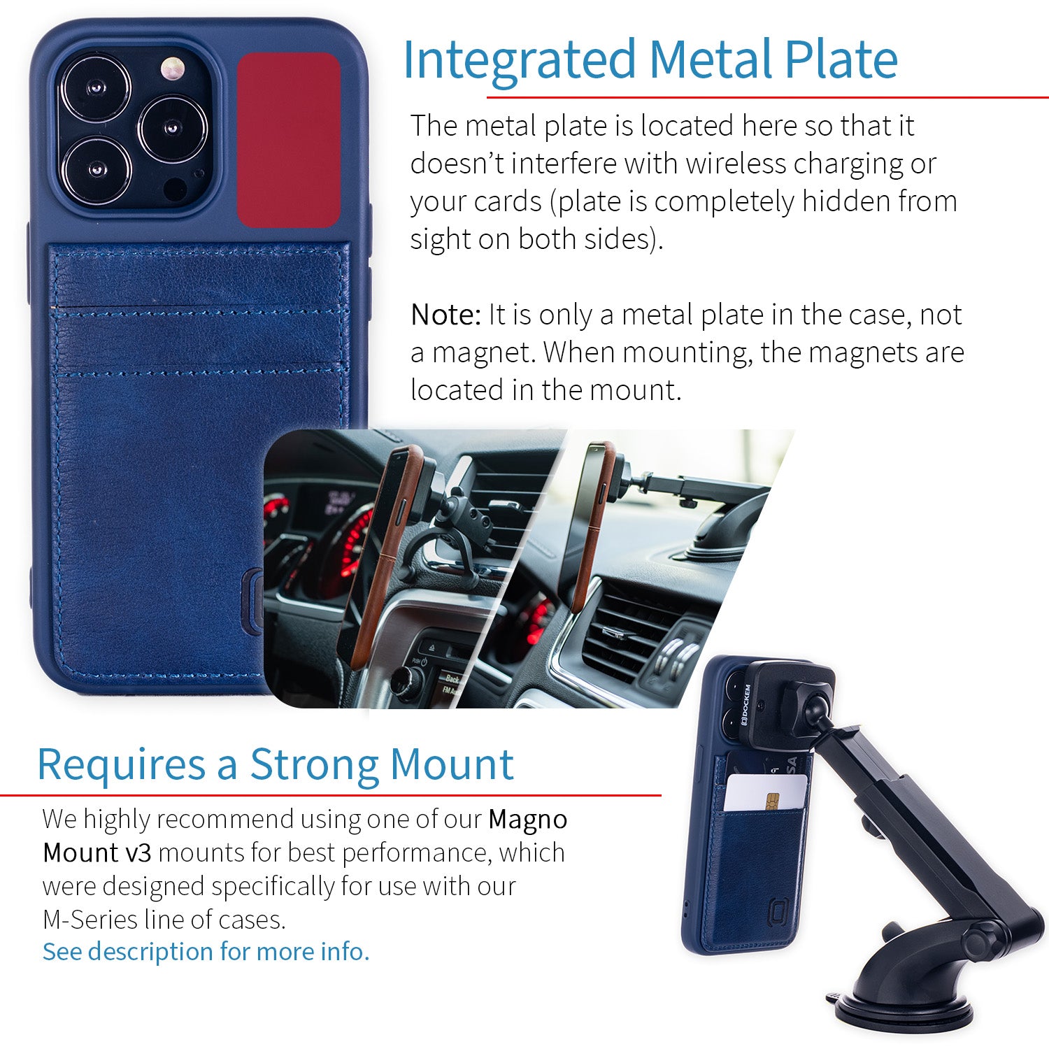iPhone 13 Pro Exec M2T Wallet Case [Navy]