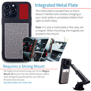iPhone 13 Pro Max Luxe M2T Wallet Case [Black/Grey]