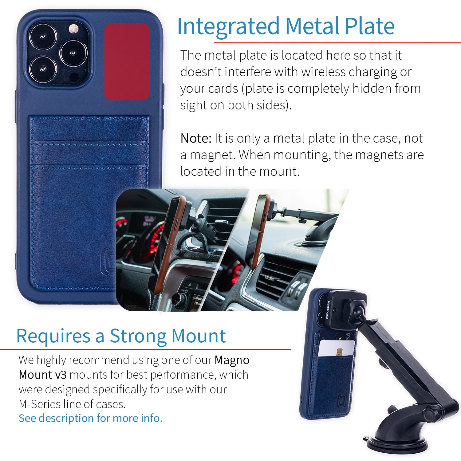 iPhone 13 Pro Max Exec M2T Wallet Case [Navy]