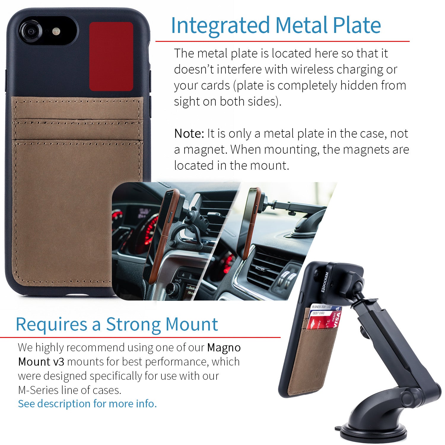 iPhone SE 3, SE 2, 8/7 Bio M2B Wallet Case [Black/Tan]