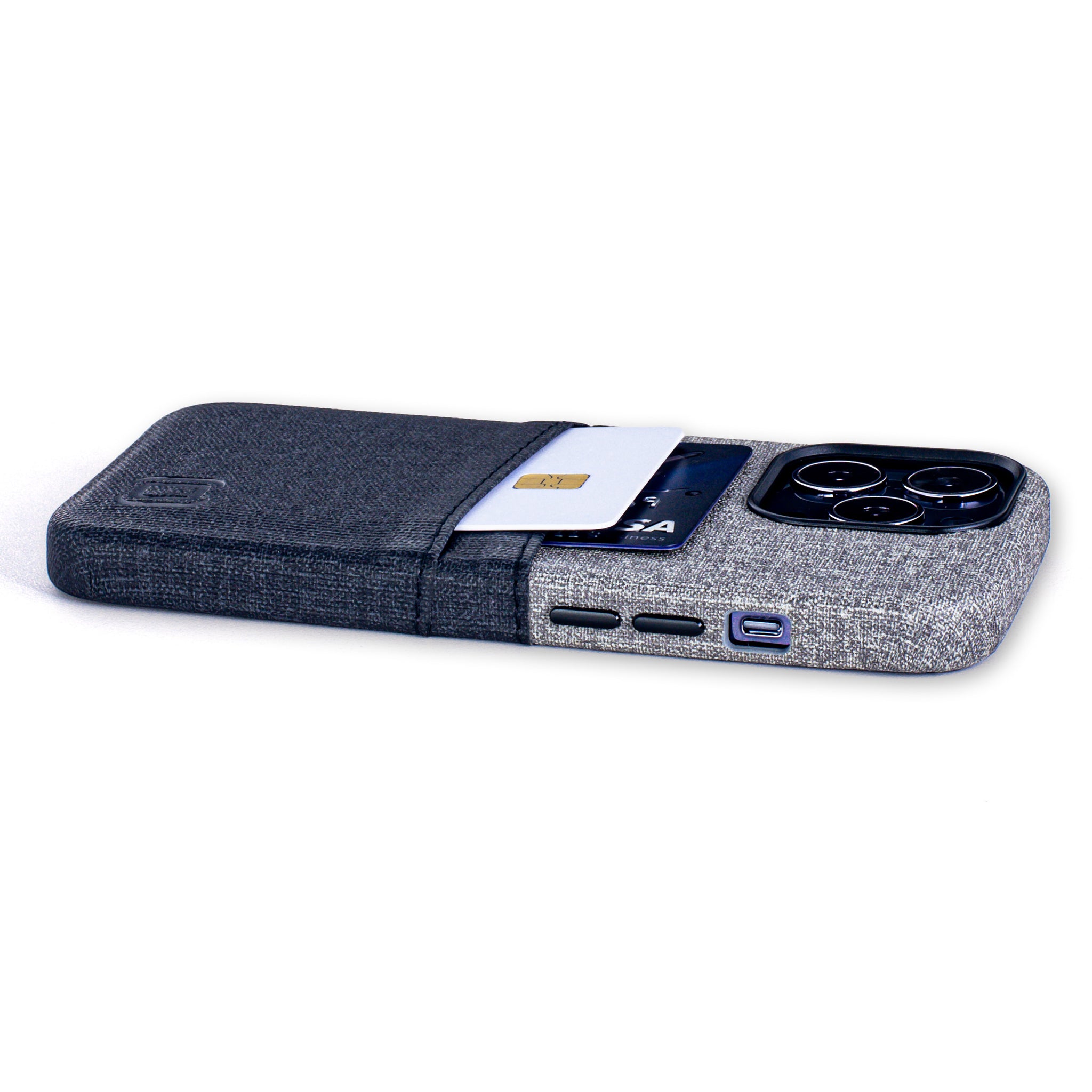iPhone 13 Pro Luxe M2 Wallet Case [Black/Grey]